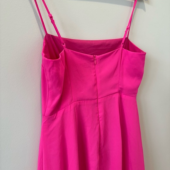 Revolve Superdown Addison Maxi Dress Spaghetti Strap Hot Pink Wedding Guest - Picture 5 of 11